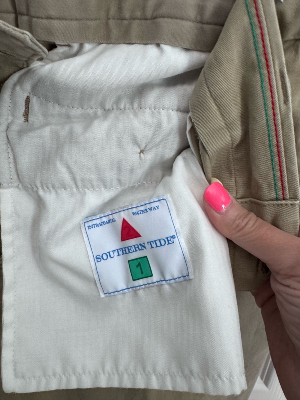 Southern Tide Men's Straight-Leg Chinos in Khaki - Picture 7 of 7